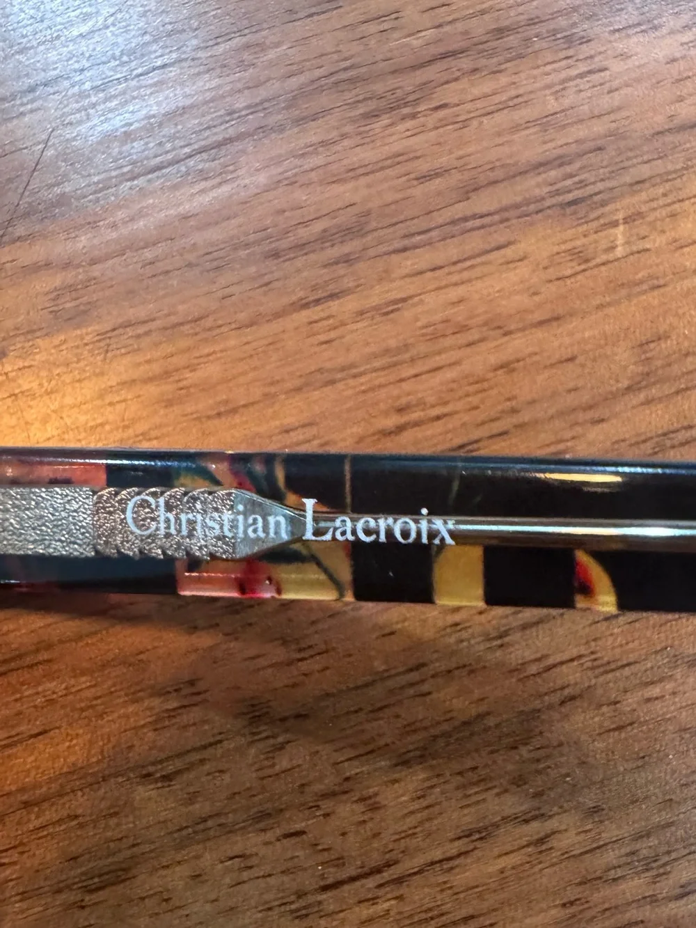 Christian Lacroix Black Floral “Babylon” Eyeglasses with Original Case and Wipe